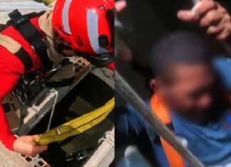 Homem é resgatado após ficar pendurado por 40 minutos dentro de caixa d’água em Manaus