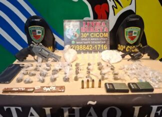 Trio é preso com @rma, simulacro e mais de 200 porções de drog4s no Jorge Teixeira