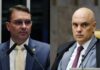 Flávio Bolsonaro pede abertura de impeachment de Moraes durante discurso no Senado
