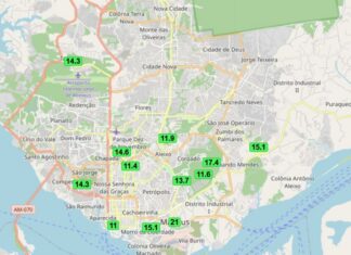 Manaus tem manhã de céu limpo após dia de fumaça e qualidade do ar ruim