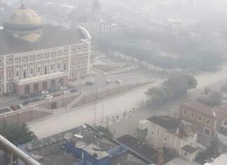 Manaus amanhece coberta por fumaça e qualidade do ar entra em alerta