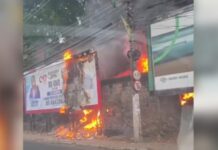 Incêndio provoca fumaça intensa e afeta trânsito na avenida Umberto Calderaro