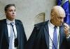 Moraes e Mendonça batem boca durante sessão do STF após acusação de pedido para incluir ministro em investigação