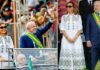 Primeira-dama Janja usa vestido de R$ 2,3 mil em desfile de 7 de Setembro