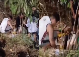 Casal é arremessado para margem do Igarapé do 40 após perder controle de moto em Manaus