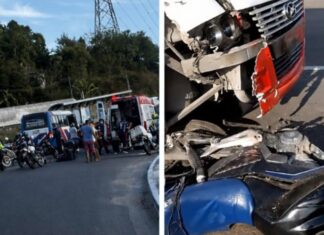Motociclista fica gravemente ferido após bater em ‘rota’ em Manaus