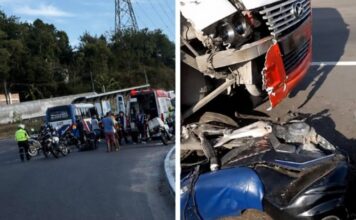 Motociclista fica gravemente ferido após bater em ‘rota’ em Manaus