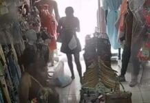 Câmeras registram trio furt4ndo roupas de dentro de loja na Compensa 2; veja vídeo