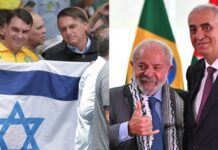 Flávio Bolsonaro vence em Israel, enquanto Lula lidera na Palestina