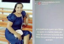 Professora causa revolta ao desejar 3stupr0 de crianças por causa do voto dos pais