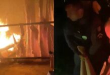 Veja: Mulher fica desacordada em quarto pegando fogo e PMs improvisam resgate com garrafas de água no AM