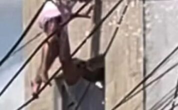 Criança de 4 anos cai de casa e fica presa em fios elétricos, mas é resgatada por PM